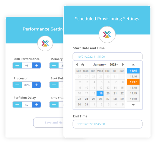 Cycloud scheduled provisioning settings